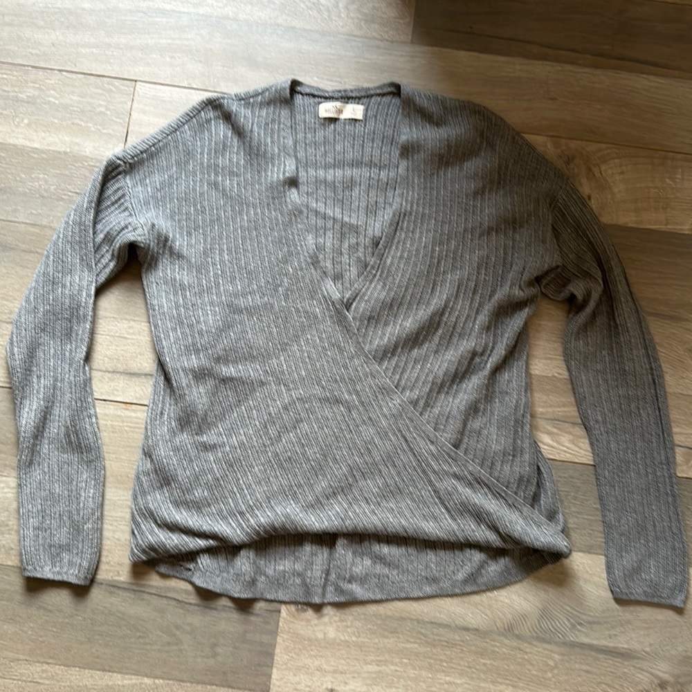 Hollister front cross sweater